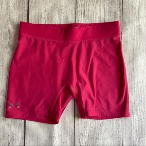 Under Armour Hot Pink Heat Gear Compression Shorts